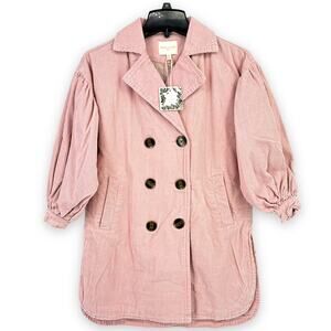 Chelsea & Violet Petal Pink Corduroy Puff Sleeve Jacket Big Girls Medium 8 10